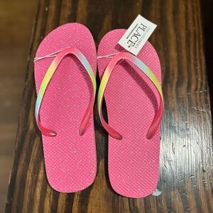 The Children's Place Pink Glitter Flip Flops